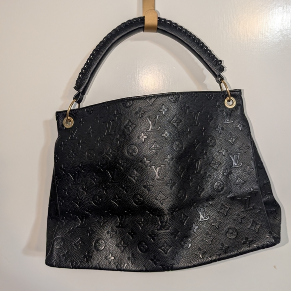 Louis Vuitton Black Embossed Leather Tote - Picture 4 of 6